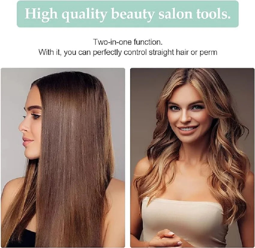 Mini Flat Iron - Travel Hair Straightener | Portable Ceramic Tourmaline Iron - ZOOMNSTORE