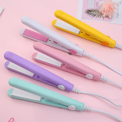 Mini Flat Iron - Travel Hair Straightener | Portable Ceramic Tourmaline Iron - ZOOMNSTORE
