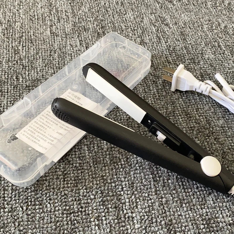 Mini Flat Iron - Travel Hair Straightener | Portable Ceramic Tourmaline Iron - ZOOMNSTORE