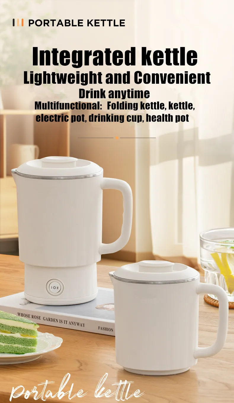 Mini Folding Kettle - Portable Electric Kettle 0.6L | Fast Heating, Auto Shut Off - ZOOMNSTORE