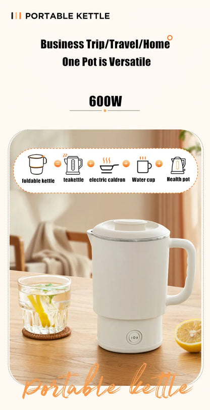 Mini Folding Kettle - Portable Electric Kettle 0.6L | Fast Heating, Auto Shut Off - ZOOMNSTORE