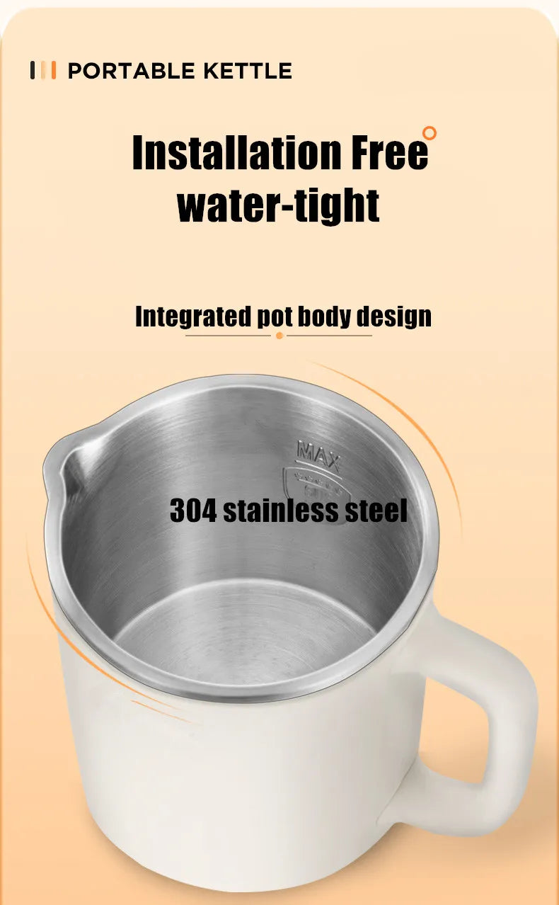 Mini Folding Kettle - Portable Electric Kettle 0.6L | Fast Heating, Auto Shut Off - ZOOMNSTORE