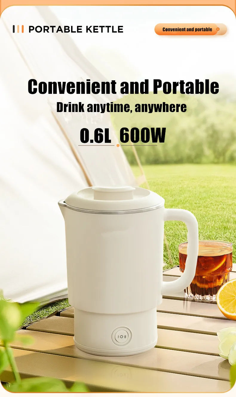 Mini Folding Kettle - Portable Electric Kettle 0.6L | Fast Heating, Auto Shut Off - ZOOMNSTORE