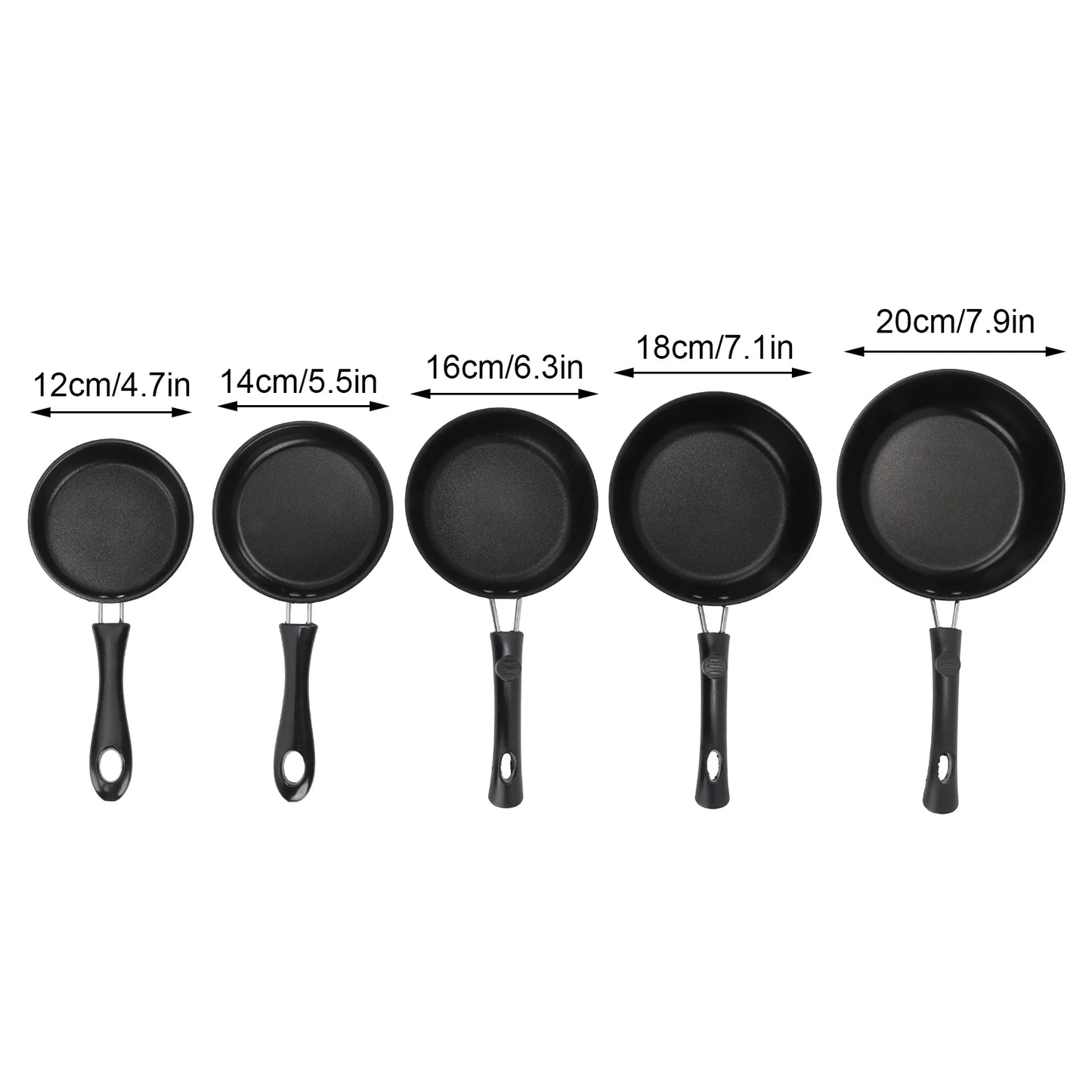 Mini Non-Stick Frying Pan - 12-20cm Stainless Steel Cookware for Eggs and Sauces - ZOOMNSTORE