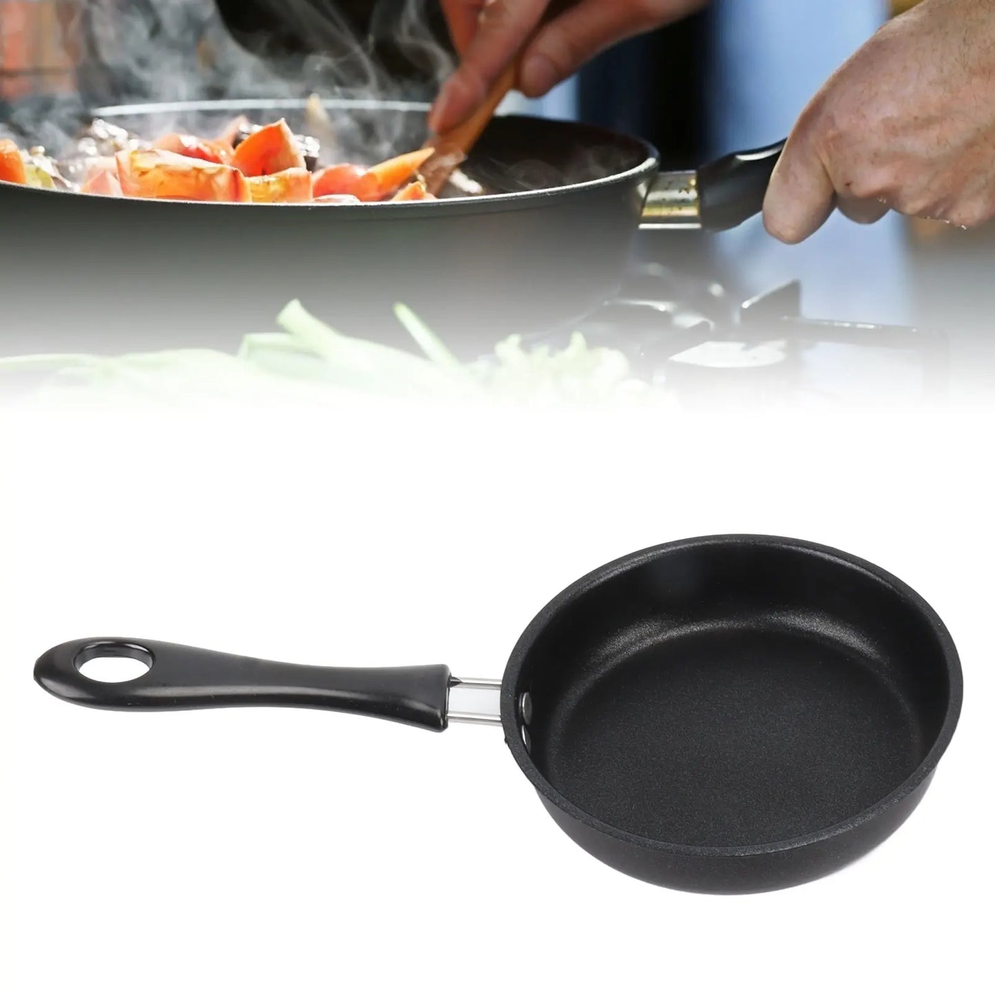 Mini Non-Stick Frying Pan - 12-20cm Stainless Steel Cookware for Eggs and Sauces - ZOOMNSTORE