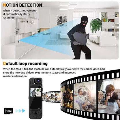 Mini HD Camera - Portable Video Recorder | Infrared Night Vision Body Worn Camera - ZOOMNSTORE