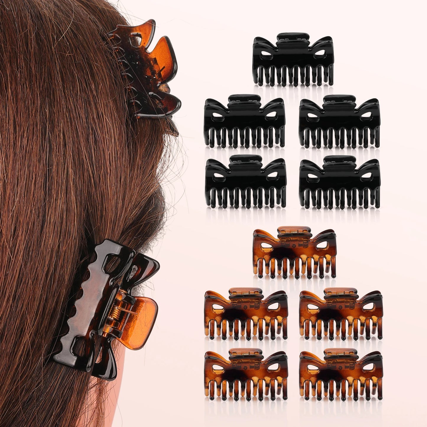 Mini Hair Clips Set - 5pcs Small Hairpins For Women - Salon Hair Tools - ZOOMNSTORE