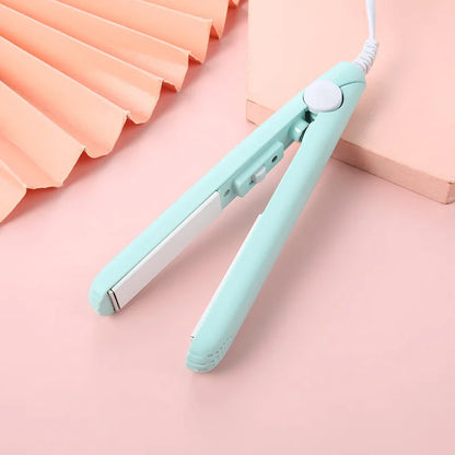 Mini Hair Straightener – 2 in 1 Ceramic Flat Iron & Portable Hair Curler - ZOOMNSTORE
