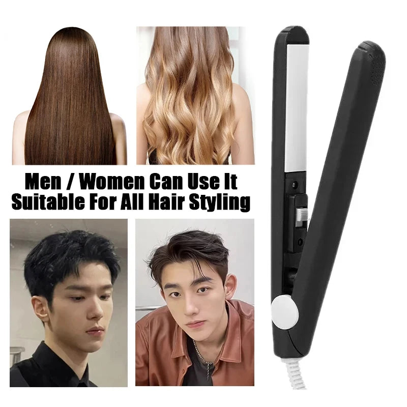 Mini Hair Straightener - Ceramic Flat Iron | Portable Travel Size Hair Iron - ZOOMNSTORE