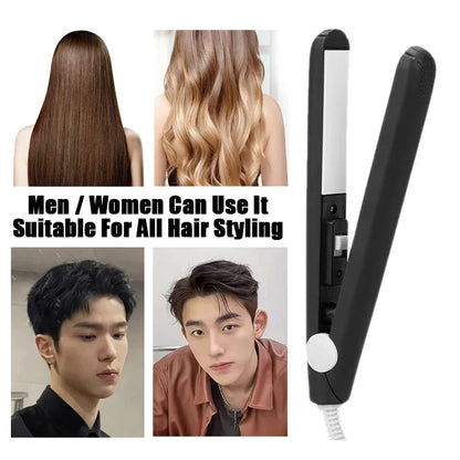 Mini Hair Straightener - Ceramic Flat Iron | Portable Travel Size Hair Iron - ZOOMNSTORE