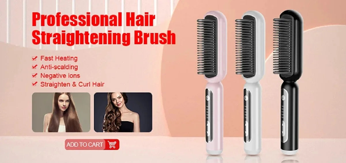 Mini Hair Straightener - Ceramic Flat Iron | Portable Travel Size Hair Iron - ZOOMNSTORE