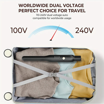 Mini Hair Straightener - Portable Flat Iron with Ceramic Curler & Adjustable Temperature - ZOOMNSTORE