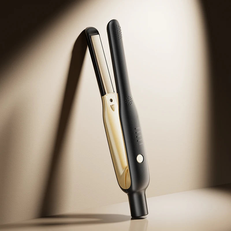 Mini Hair Straightener - Portable Flat Iron with Ceramic Curler & Adjustable Temperature - ZOOMNSTORE