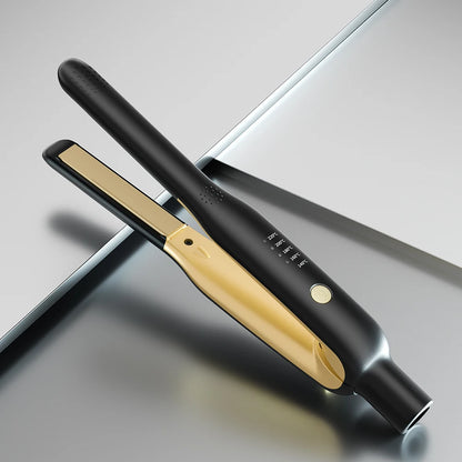Mini Hair Straightener - Portable Flat Iron with Ceramic Curler & Adjustable Temperature - ZOOMNSTORE