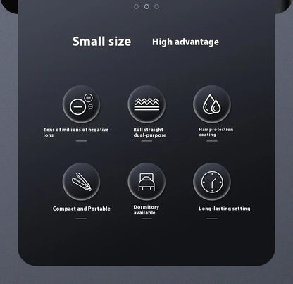 Mini Hair Straightener - Portable Flat Iron with Ceramic Curler & Adjustable Temperature - ZOOMNSTORE