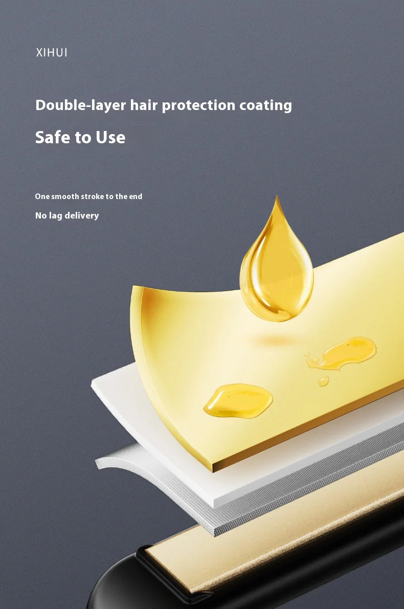 Mini Hair Straightener - Portable Flat Iron with Ceramic Curler & Adjustable Temperature - ZOOMNSTORE