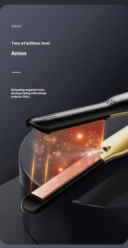 Mini Hair Straightener - Portable Flat Iron with Ceramic Curler & Adjustable Temperature - ZOOMNSTORE