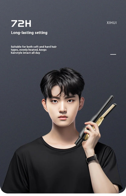 Mini Hair Straightener - Portable Flat Iron with Ceramic Curler & Adjustable Temperature - ZOOMNSTORE