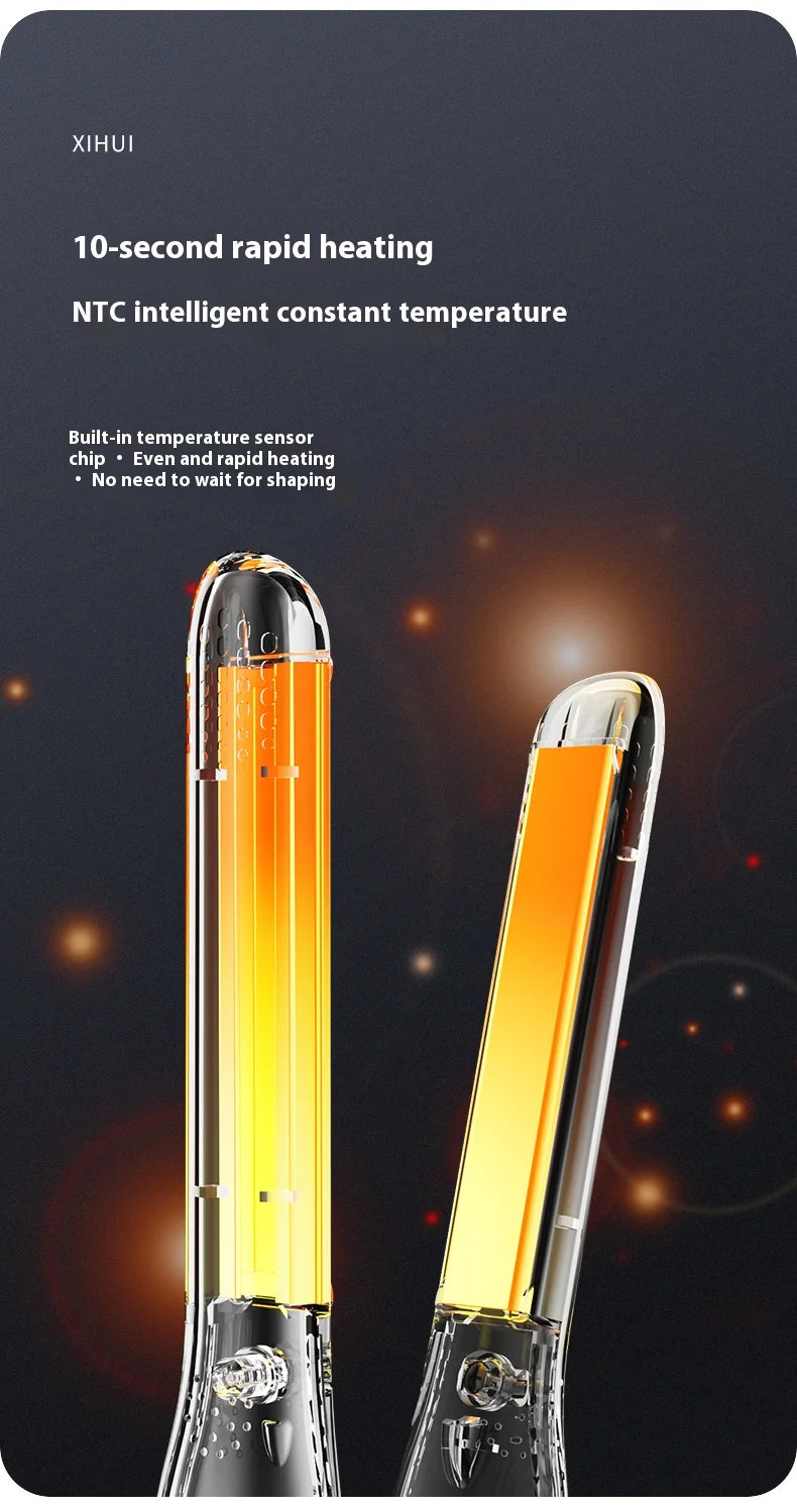 Mini Hair Straightener - Portable Flat Iron with Ceramic Curler & Adjustable Temperature - ZOOMNSTORE