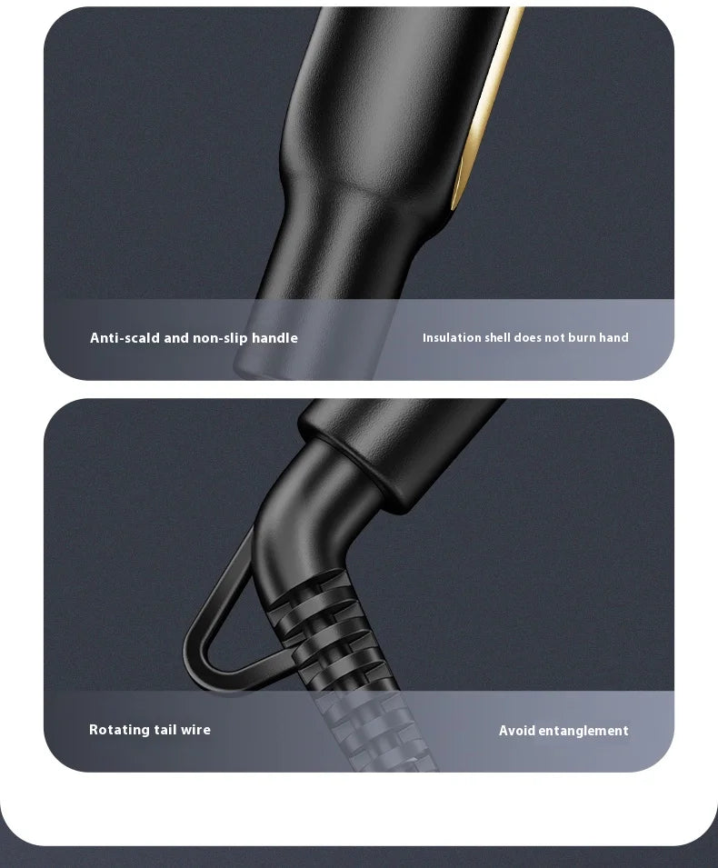 Mini Hair Straightener - Portable Flat Iron with Ceramic Curler & Adjustable Temperature - ZOOMNSTORE