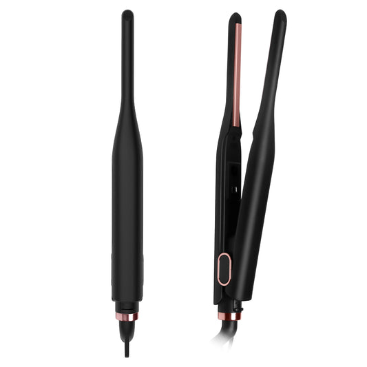 Mini Hair Straightener - Ceramic Hair Curler Wand With Digital Temperature Control - ZOOMNSTORE