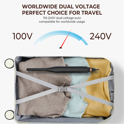 Mini Hair Straightener - Ceramic Hair Curler Wand With Digital Temperature Control - ZOOMNSTORE