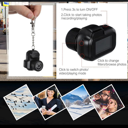 Mini Keychain Camera - 1080P Portable Mini Camcorder With Display & Loop Recording - ZOOMNSTORE
