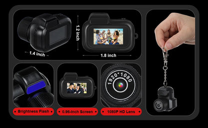 Mini Keychain Camera - 1080P Portable Mini Camcorder With Display & Loop Recording - ZOOMNSTORE
