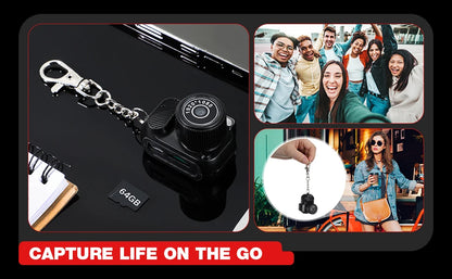 Mini Keychain Camera - 1080P Portable Mini Camcorder With Display & Loop Recording - ZOOMNSTORE