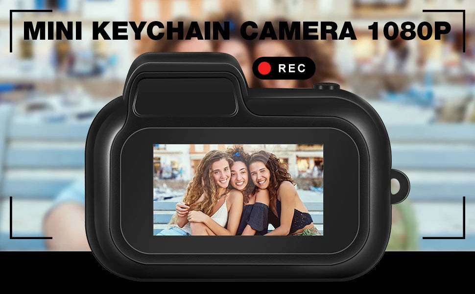 Mini Keychain Camera - 1080P Portable Mini Camcorder With Display & Loop Recording - ZOOMNSTORE
