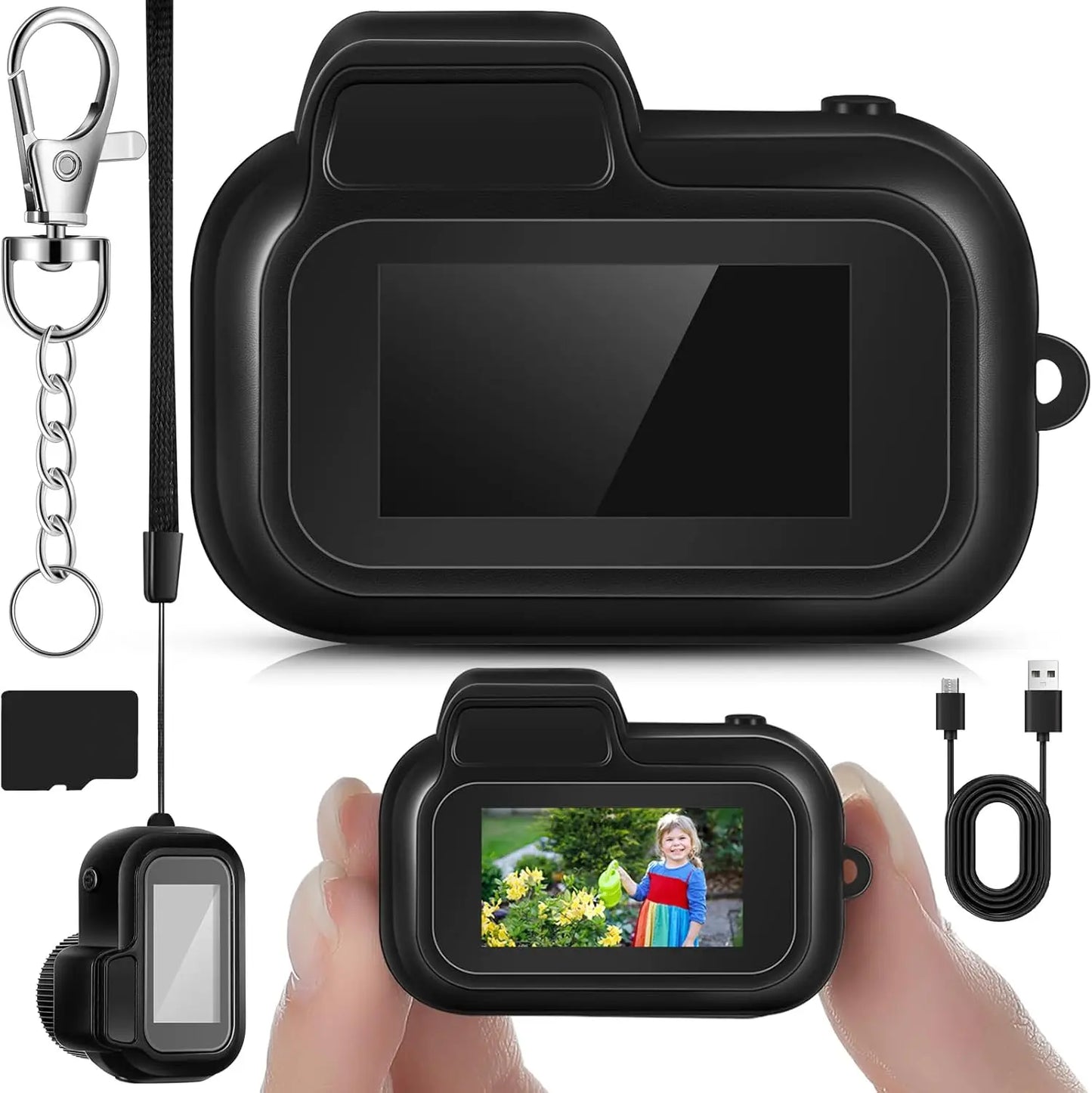 Mini Keychain Camera - 1080P Portable Mini Camcorder With Display & Loop Recording - ZOOMNSTORE