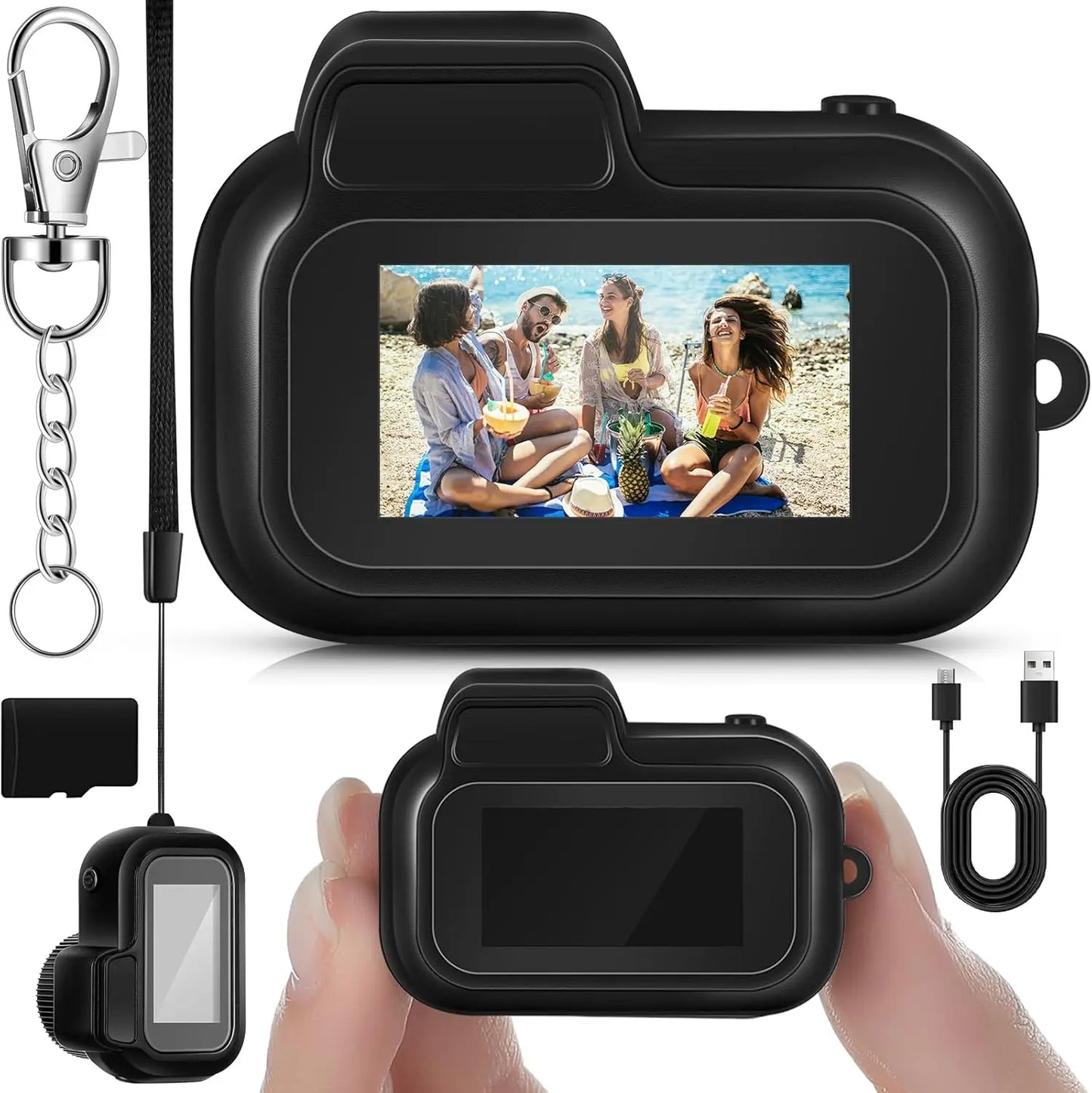 Mini Keychain Camera - 1080P Portable Mini Camcorder With Display & Loop Recording - ZOOMNSTORE