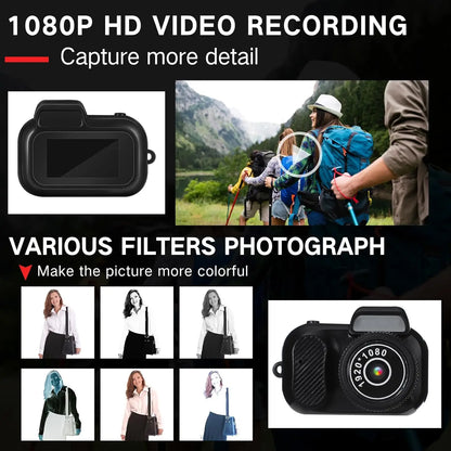 Mini Keychain Camera - 1080P Portable Mini Camcorder With Display & Loop Recording - ZOOMNSTORE