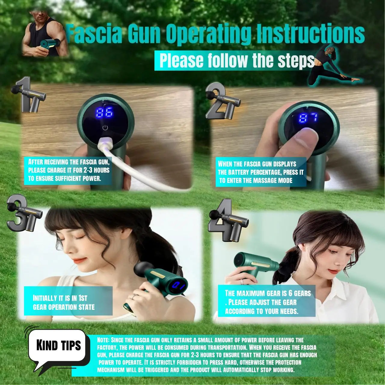 Mini Muscle Massage Gun Protable Body Massager Deep Handheld Percussion Massager For Body Back And Neck Leg - ZOOMNSTORE