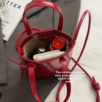 Mini PU Leather Crossbody Bag - Womens Korean Fashion Shoulder Handbag - ZOOMNSTORE