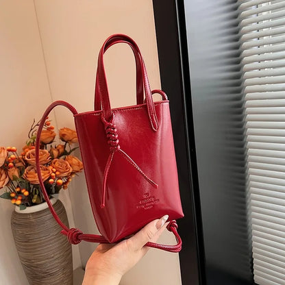 Mini PU Leather Crossbody Bag - Womens Korean Fashion Shoulder Handbag - ZOOMNSTORE
