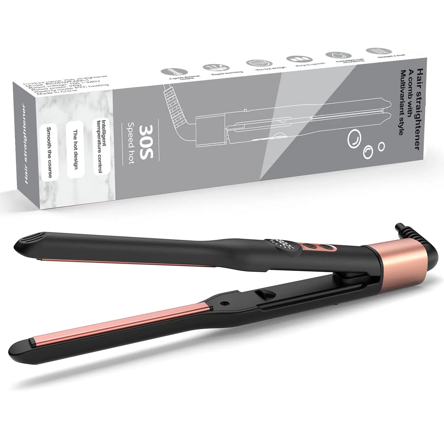 Mini Pencil Flat Iron – Small Flat Iron for Short Hair, Beard & Pixie Cut Styling - ZOOMNSTORE