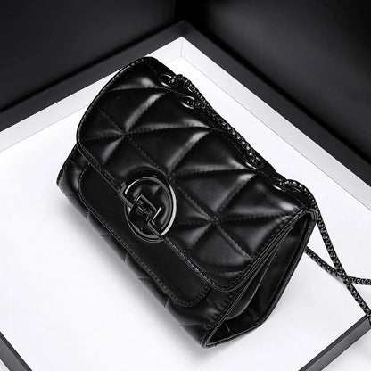 Mini Plaid Crossbody Bag - Versatile PU Leather Shoulder Bag with Zipper Closure - ZOOMNSTORE