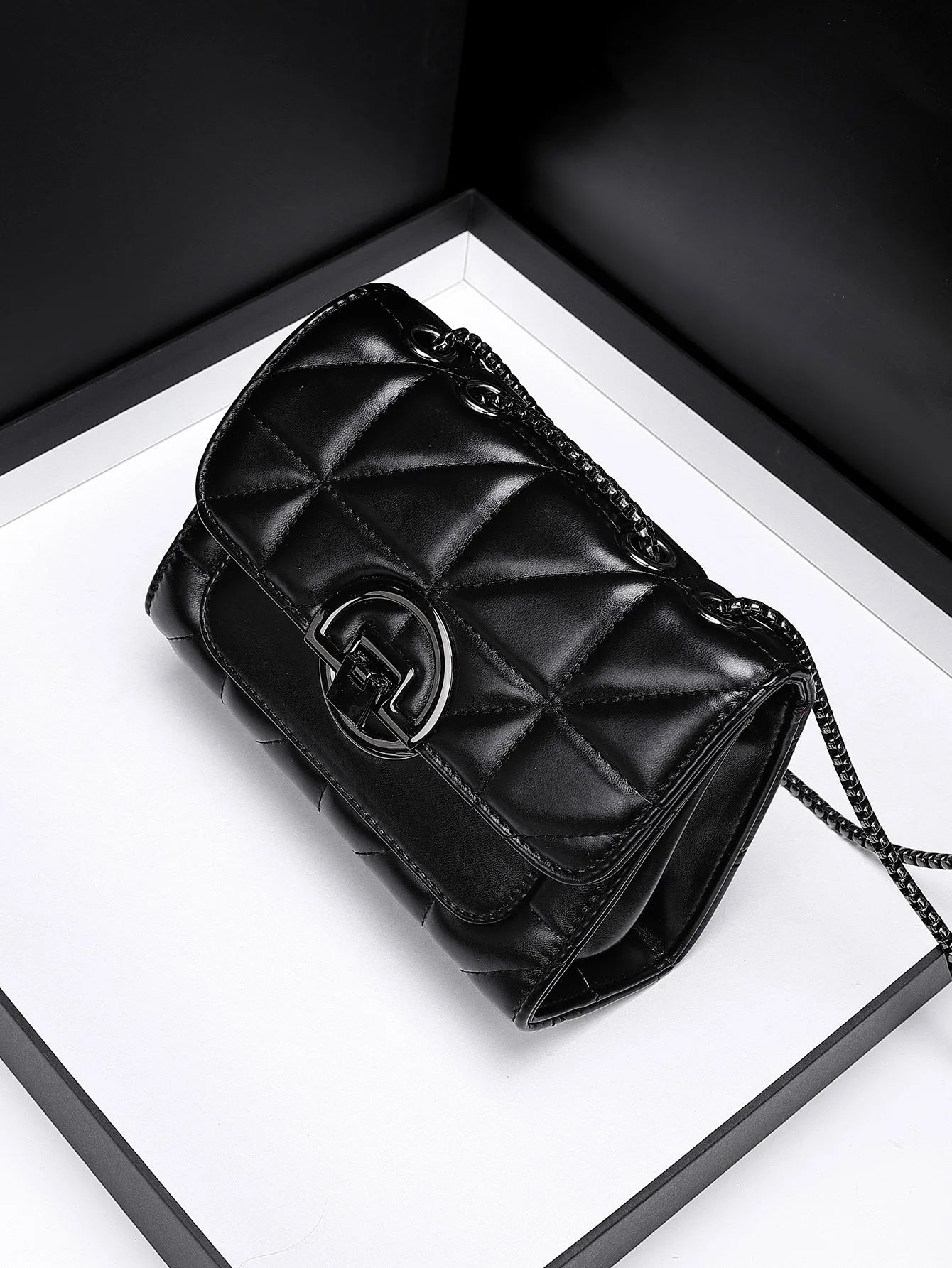 Mini Plaid Crossbody Bag - Versatile PU Leather Shoulder Bag with Zipper Closure - ZOOMNSTORE
