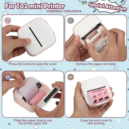 Mini Printer Sticker Paper - Thermal Self-Adhesive Rolls for T02M02 25x57mm Paperang - ZOOMNSTORE