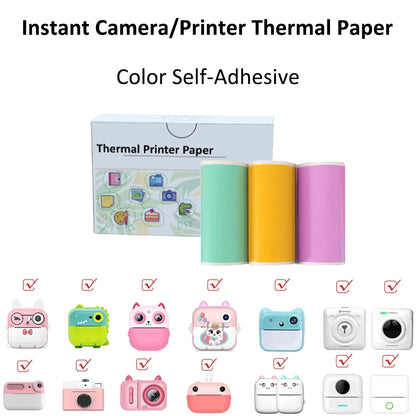 Mini Printer Sticker Paper - Thermal Self-Adhesive Rolls for T02M02 25x57mm Paperang - ZOOMNSTORE