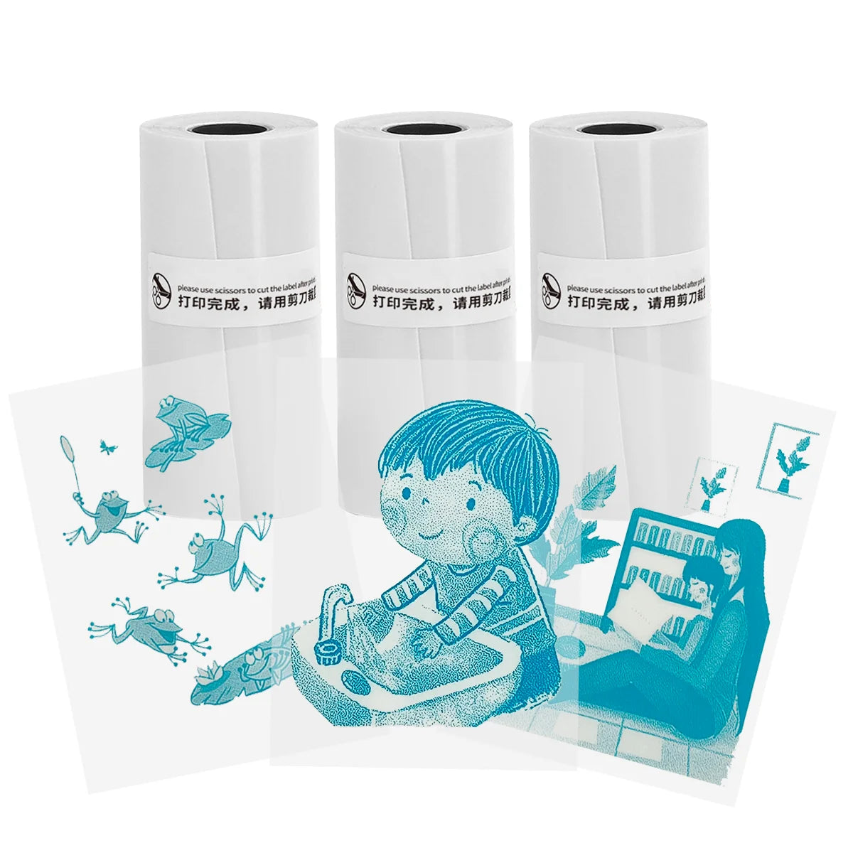 Mini Printer Sticker Paper - Thermal Self-Adhesive Rolls for T02M02 25x57mm Paperang - ZOOMNSTORE