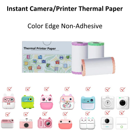 Mini Printer Sticker Paper - Thermal Self-Adhesive Rolls for T02M02 25x57mm Paperang - ZOOMNSTORE