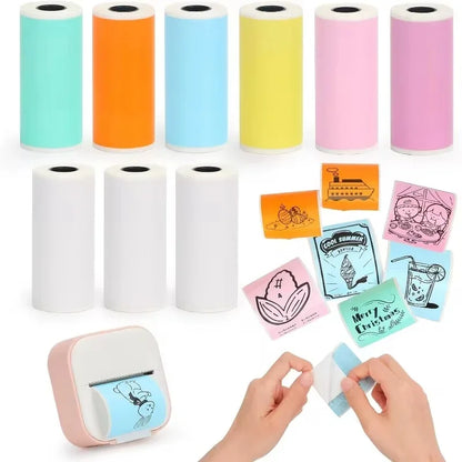 Mini Printer Sticker Paper - Thermal Self-Adhesive Rolls for T02M02 25x57mm Paperang - ZOOMNSTORE