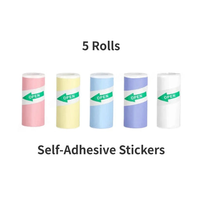 Mini Printer Sticker Paper - Thermal Self-Adhesive Rolls for T02M02 25x57mm Paperang - ZOOMNSTORE