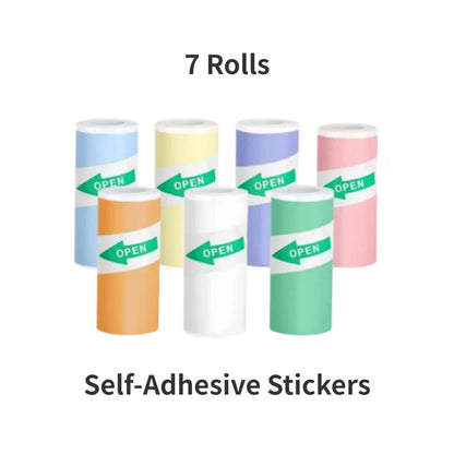 Mini Printer Sticker Paper - Thermal Self-Adhesive Rolls for T02M02 25x57mm Paperang - ZOOMNSTORE