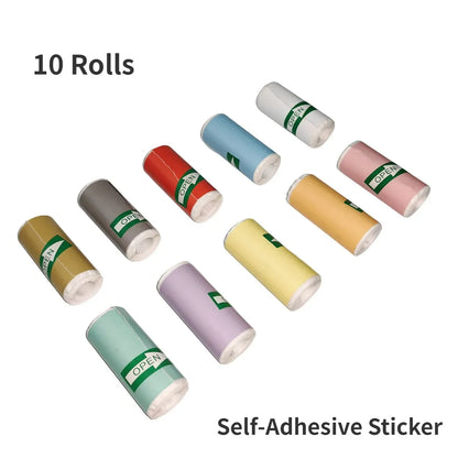 Mini Printer Sticker Paper - Thermal Self-Adhesive Rolls for T02M02 25x57mm Paperang - ZOOMNSTORE