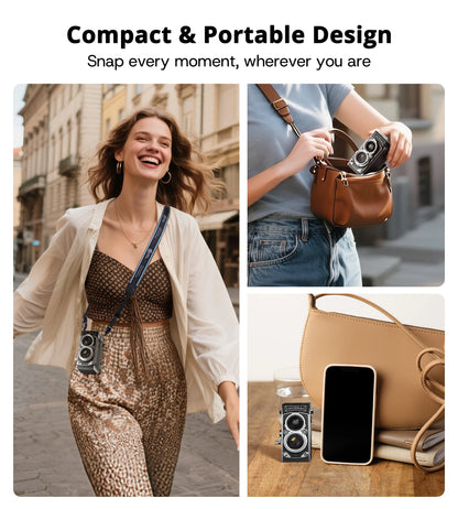 Mini Retro Digital Camera - 12MP Photos 1080p Video Compact Vintage Design - ZOOMNSTORE