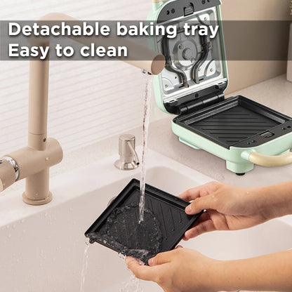 Mini Sandwich Maker - Electric Breakfast Multi Cooker for Toasts Pancakes Waffles  Donuts - ZOOMNSTORE