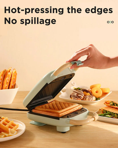 Mini Sandwich Maker - Electric Breakfast Multi Cooker for Toasts Pancakes Waffles  Donuts - ZOOMNSTORE
